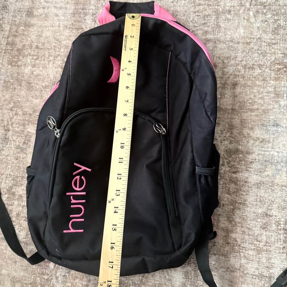 Hurley Backpack - Black with Pink Accents - Picture 7 of 9